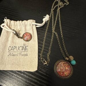 Capucine Paisley Pendant Necklace